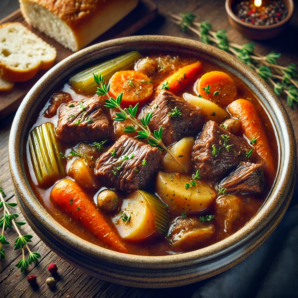 Gazdag és ízletes antilop ragu zöldségekkel