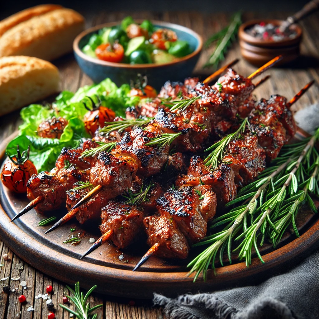 Egyszerű és ízletes olasz grillezett bárány nyárs