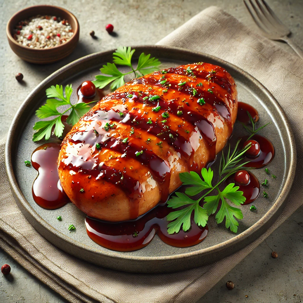 Egyszerű, ízletes BBQ csirkemell karamellizált szósszal