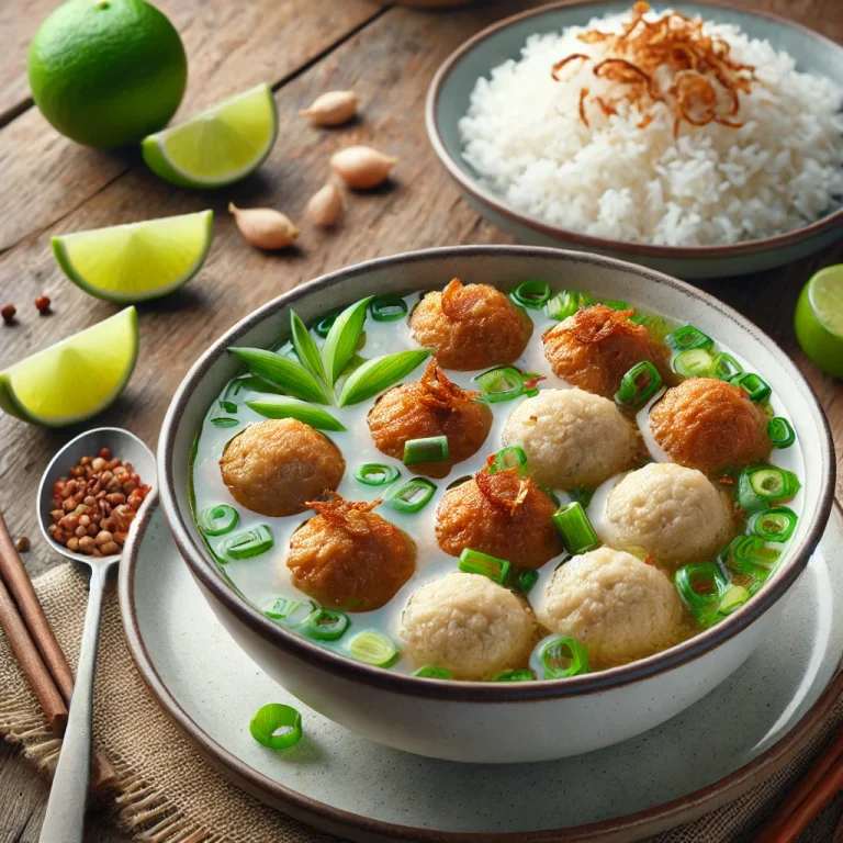 Bakso tálalva