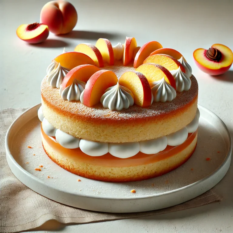 Barackos mascarpone torta tálalva