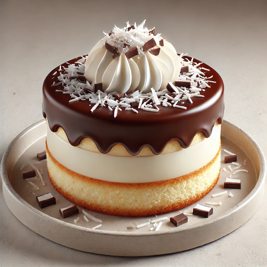 Kókuszos torta gazdag csokoládémázzal