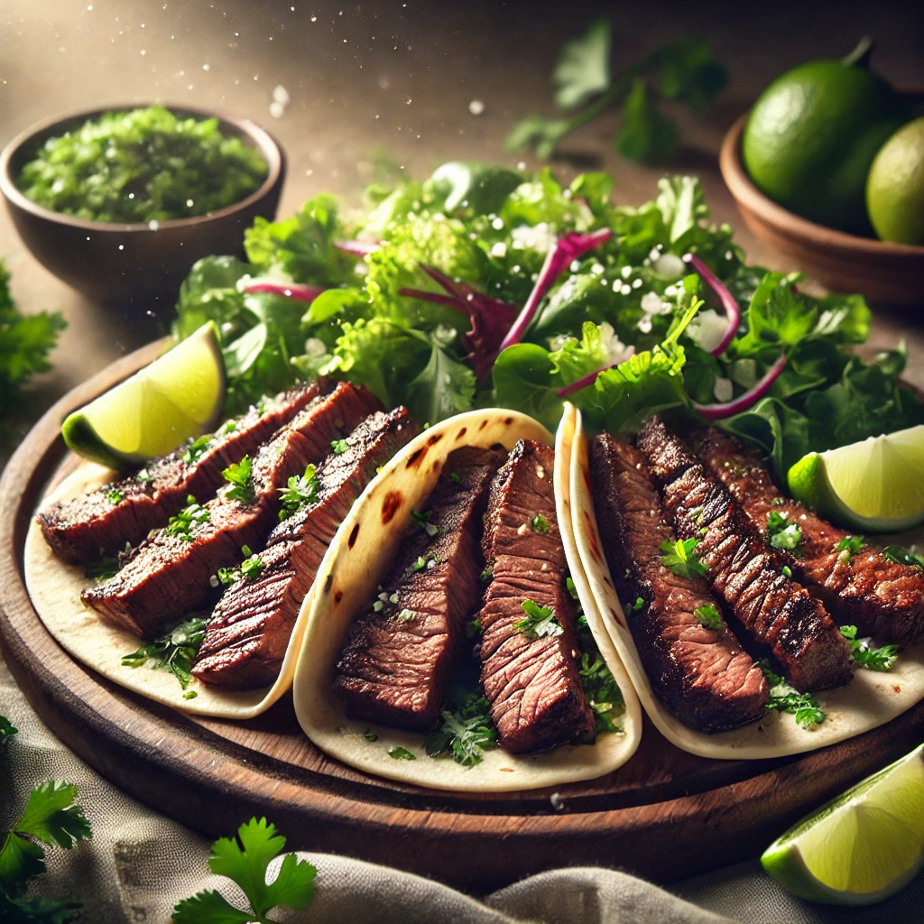 Autentikus mexikói carne asada grillezett marhahússal