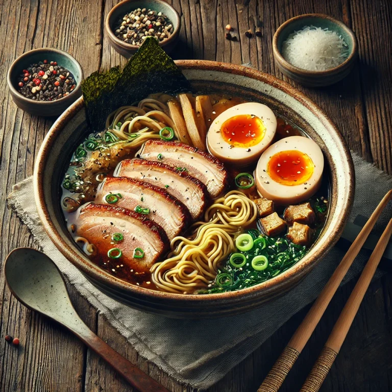 Chashu ramen tálalva
