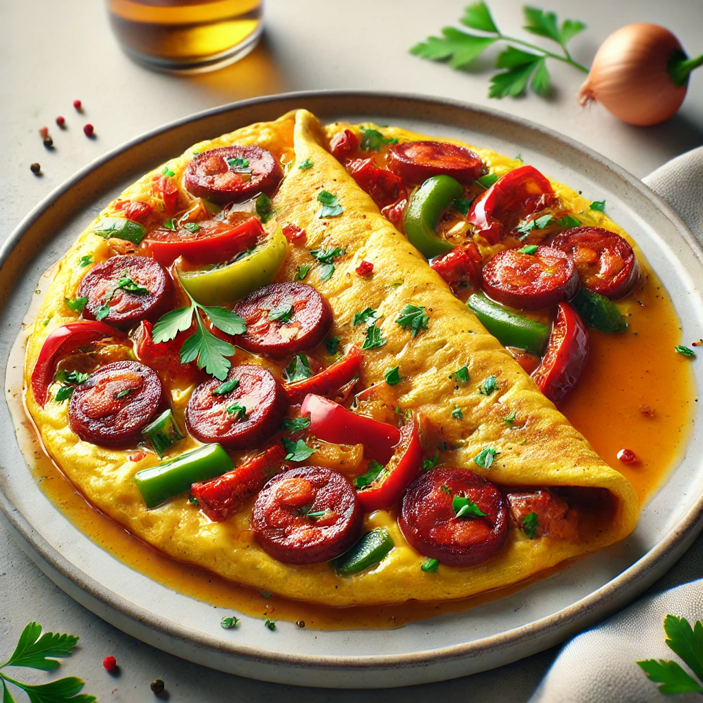 Friss és ínycsiklandó chorizo omlett