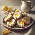 Citromos-mézes linzer tálalva