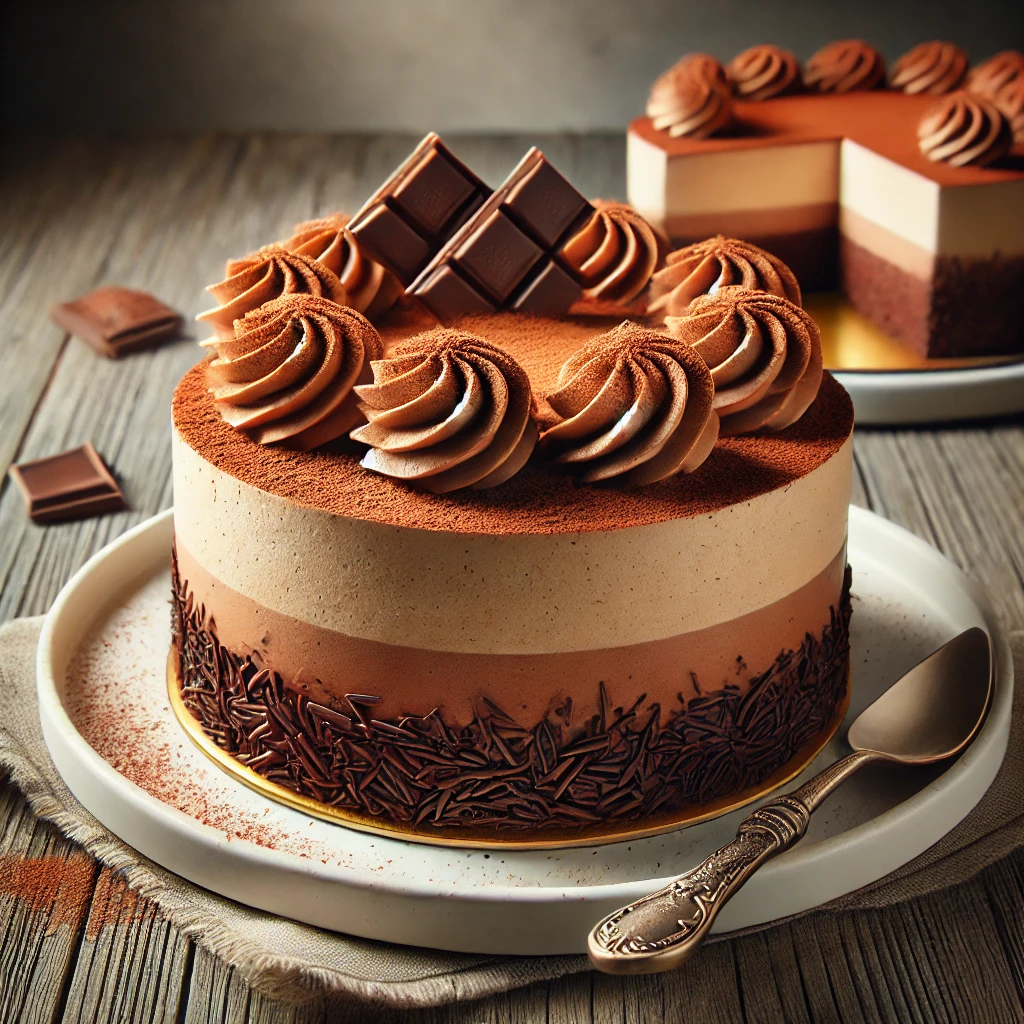 Krémes és elegáns csokoládé mousse torta házilag