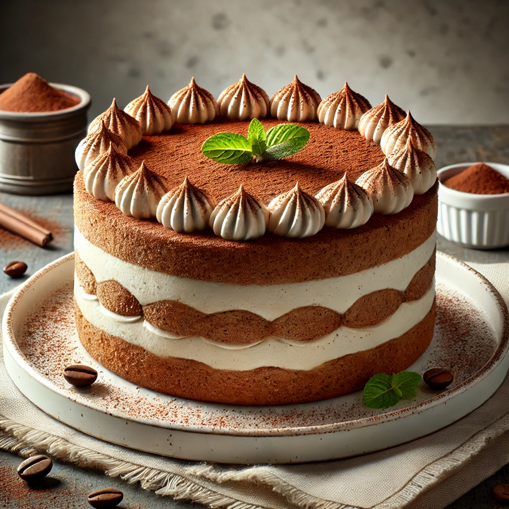 Egészséges és ízletes tiramisu torta eritrittel