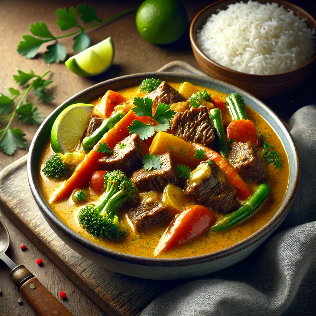 Egzotikus és ízletes curry-s marha rizzsel