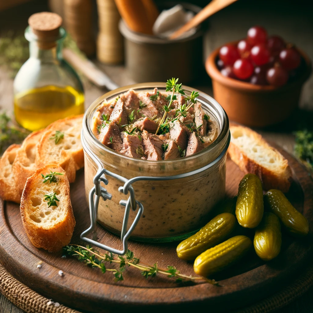 Rich and flavorful duck rillette perfect for appetizers