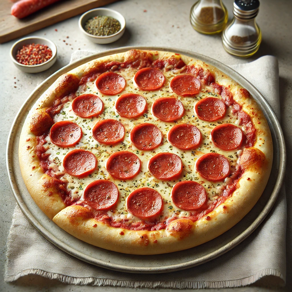 Extra szalámis házi pepperoni pizza
