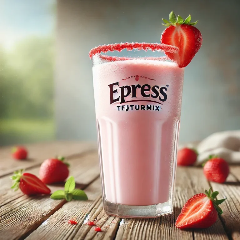Epres tejturmix pohárban tálalva