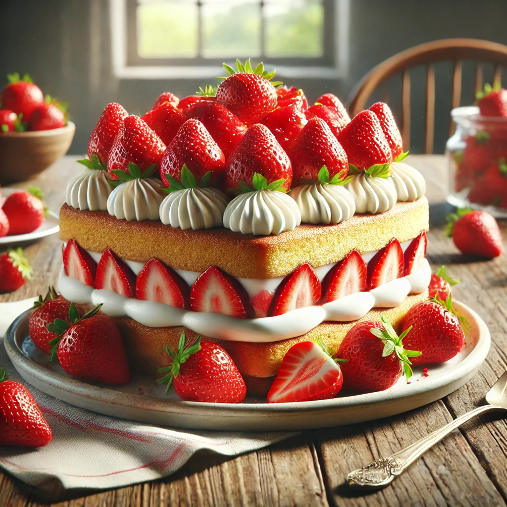 Friss eperrel és mascarponés krémmel készült torta