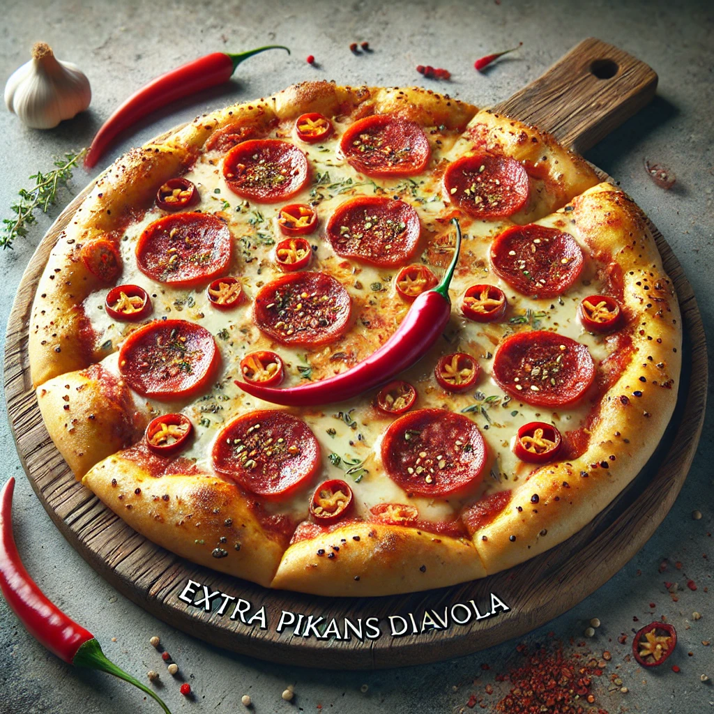 Fűszeres szalámi, dupla chili és mozzarella kombinációja