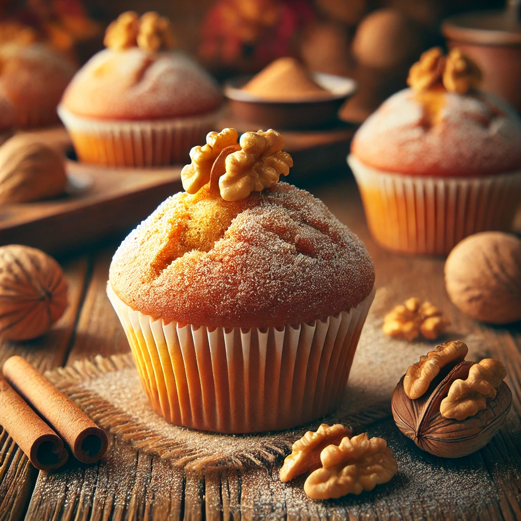 Egyszerű és ízletes fahéjas-diós muffin házilag