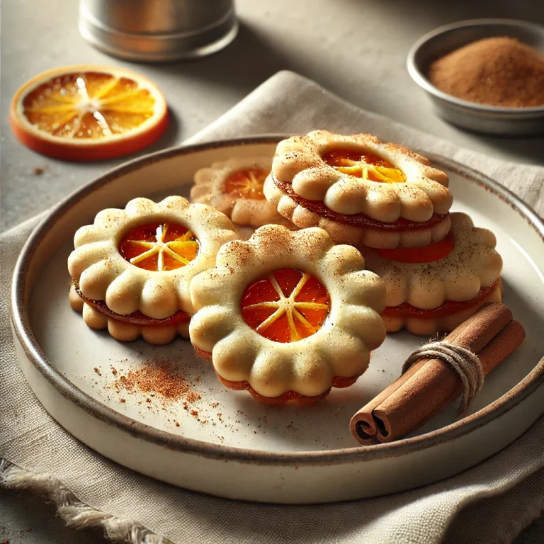 Fahéjas-narancsos linzer tálalva