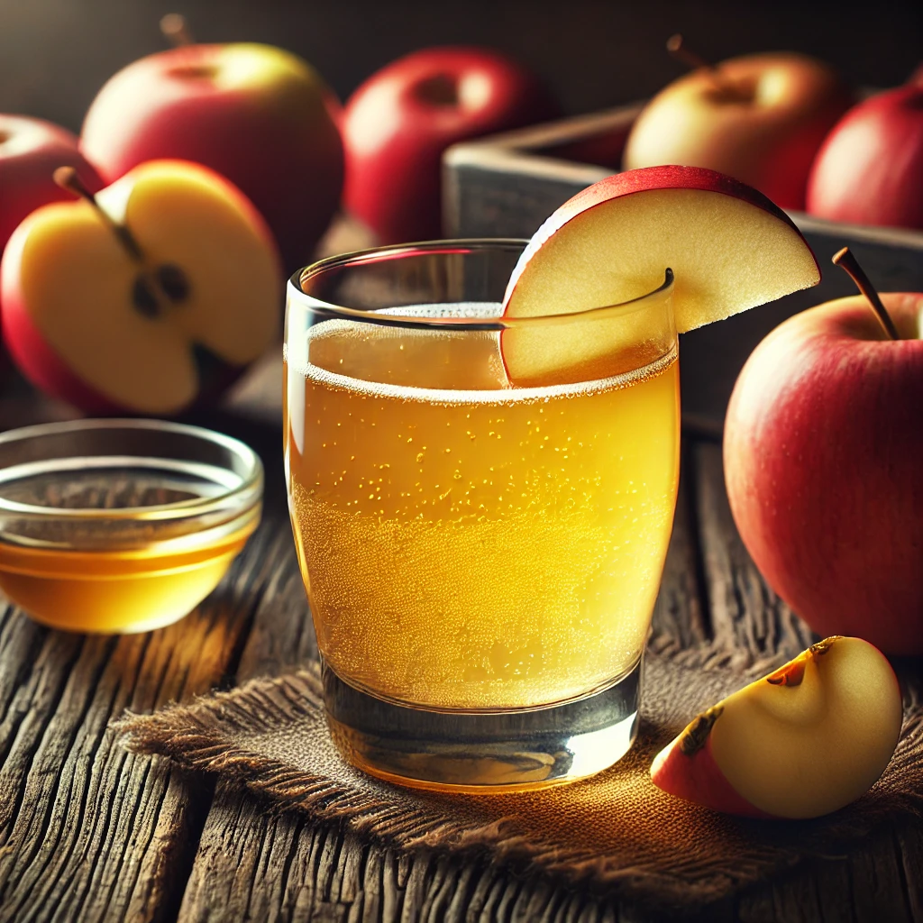 Egészséges házi alma juice, friss almából készítve