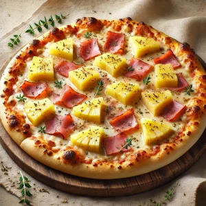 Füstölt sonkás és ananászos pizza tökéletes harmóniája