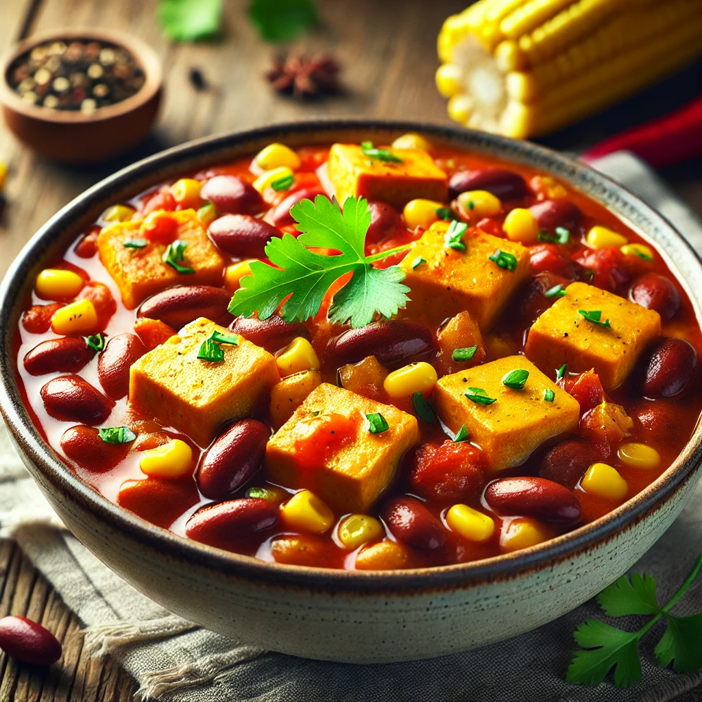 Tápláló és ízletes fűszeres tofu babbal