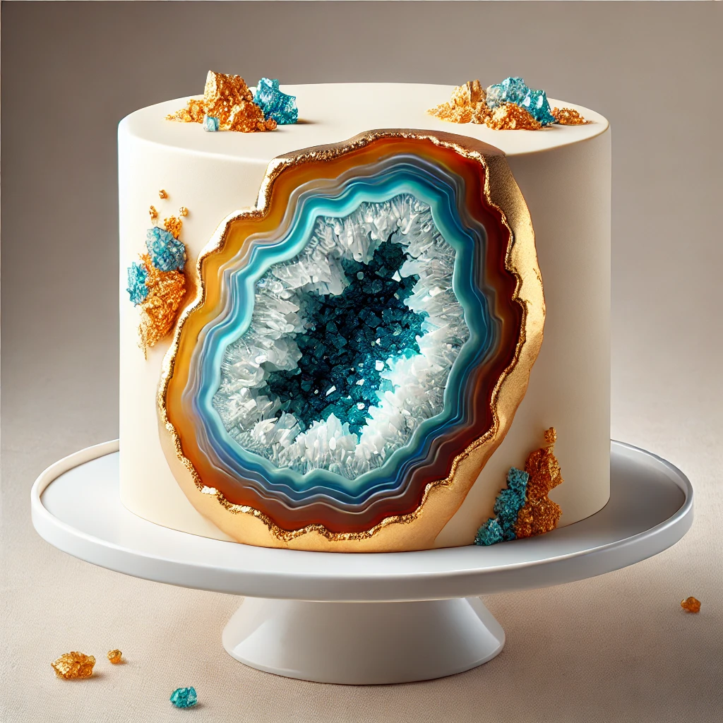 Látványos és egyedi geode torta különleges alkalmakra