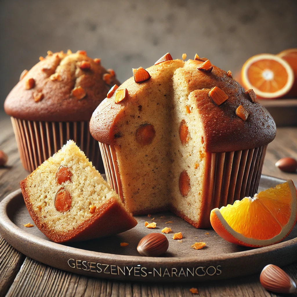Finom gesztenyés-narancsos muffin sütemények