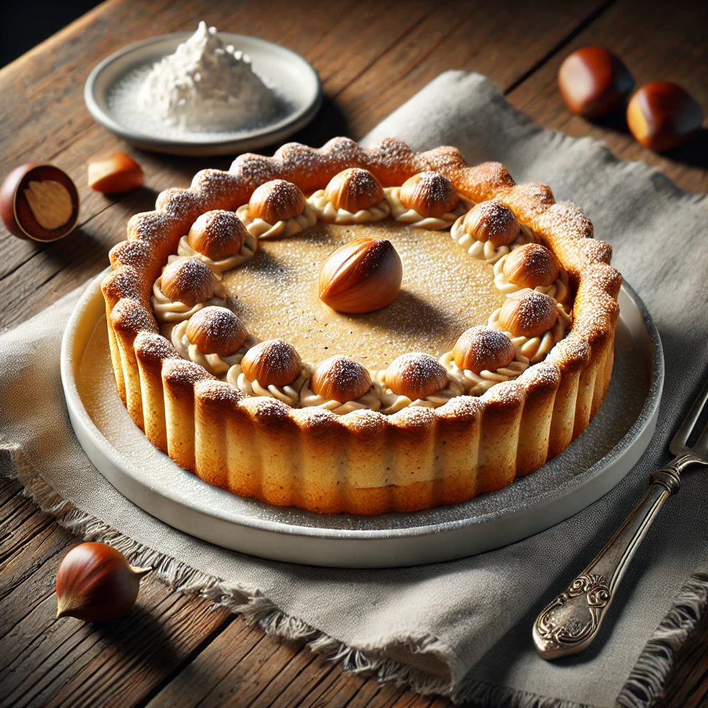 Egyszerű és elegáns gesztenyés pite házilag