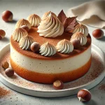 Gluténmentes gesztenyés torta tálalva