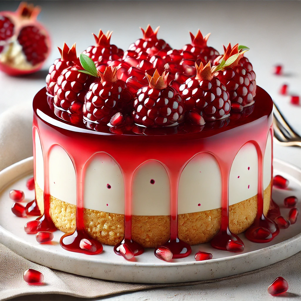 Krémes, frissítő torta gránátalma ízzel