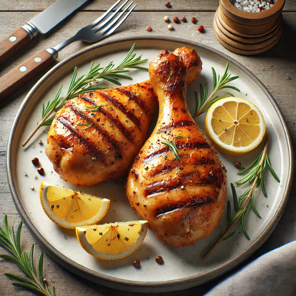 Egyszerűen elkészíthető grillezett csirkecombok