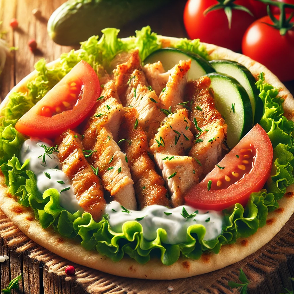 Egyszerű és ízletes házi gyros pitában