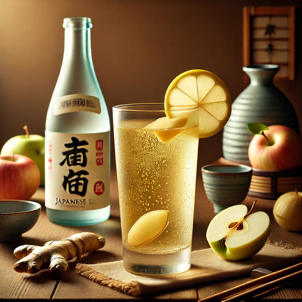 Különleges japán cider szakéval és almával