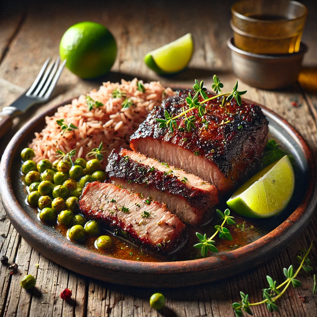 Spicy and flavorful Jamaican jerk pork