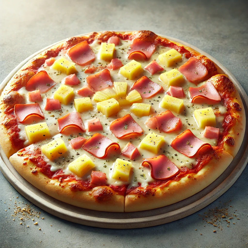Házi készítésű Hawaii pizza trópusi ízekkel