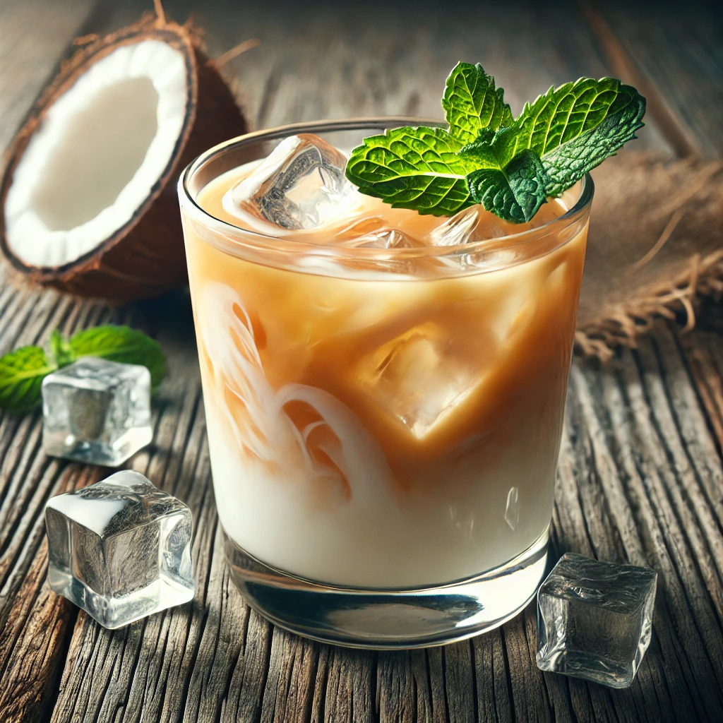 Frissítő házi kókuszos jeges tea nyári napokra