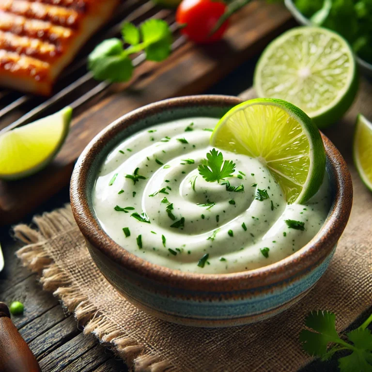 Kókuszos lime szósz tálalva grillezett hal mellé