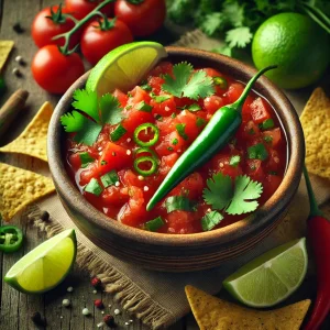 Egyszerű és friss salsa recept korianderrel