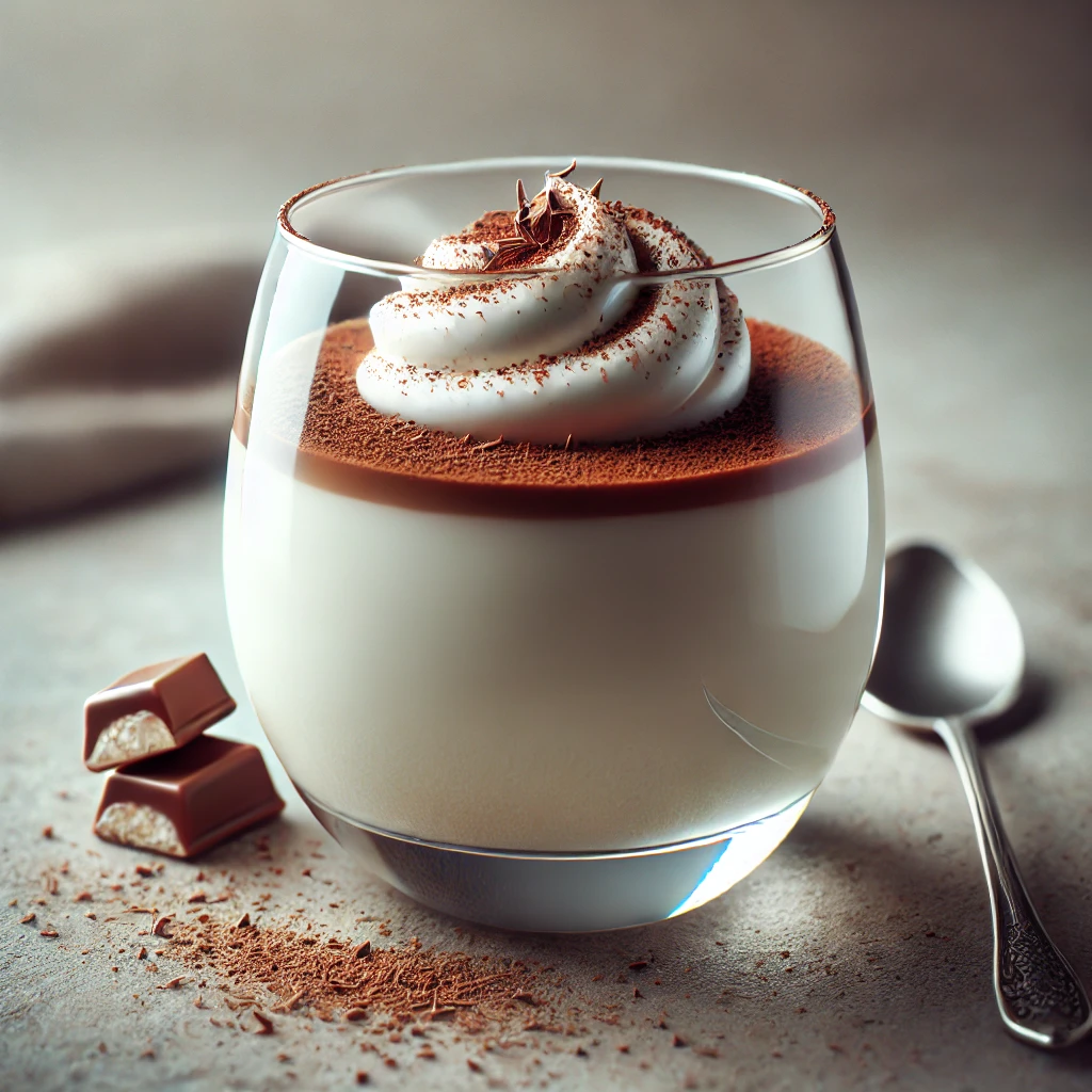 Krémes panna cotta krémlikőrrel és kakaóval