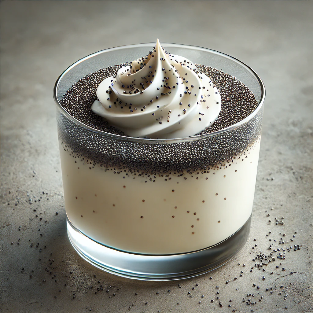 Krémes panna cotta őrölt mákkal