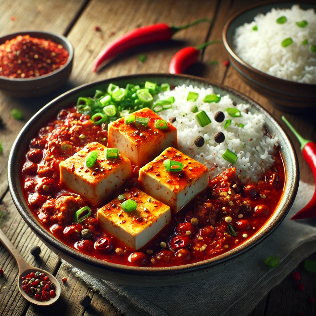 Autentikus szecsuáni Mapo Tofu darált sertéshússal