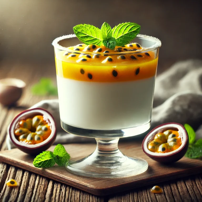 Maracujás panna cotta pohárban