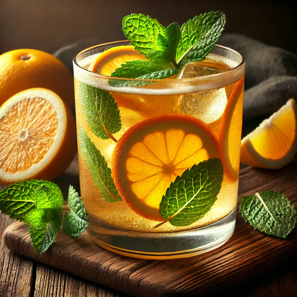 Téli melegítő ital mentával és citrusokkal