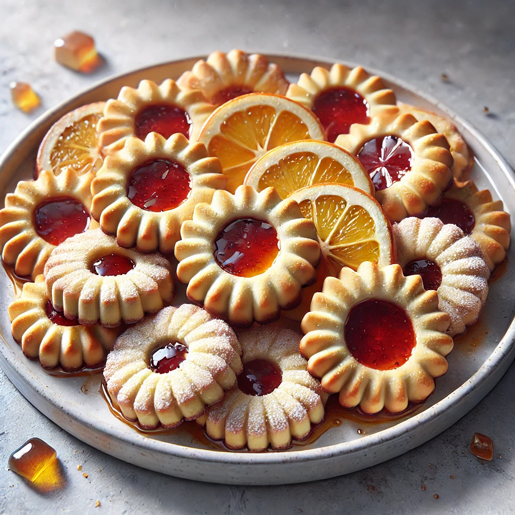 Finom mézes-citromos linzer sütemények