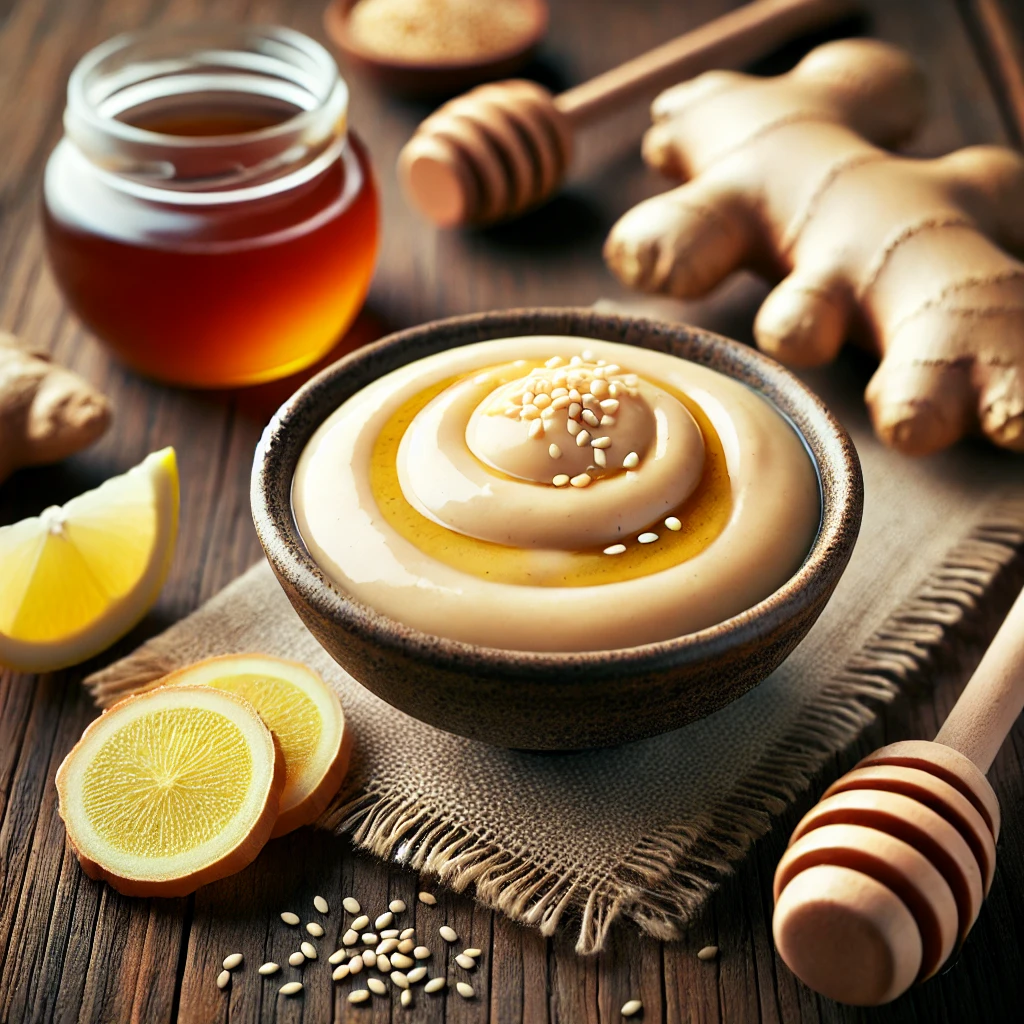 Krémes és aromás tahini szósz mézzel és gyömbérrel