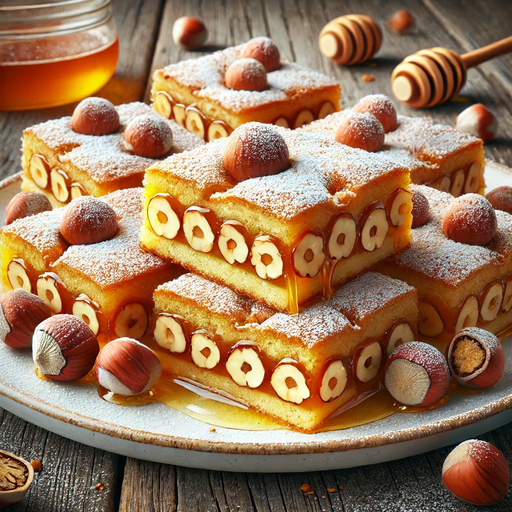 Egyszerű és ízletes mézes-mogyorós szelet házilag