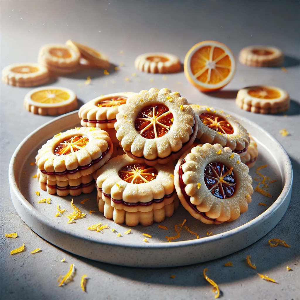 Finom narancsos-citromos linzer sütemények