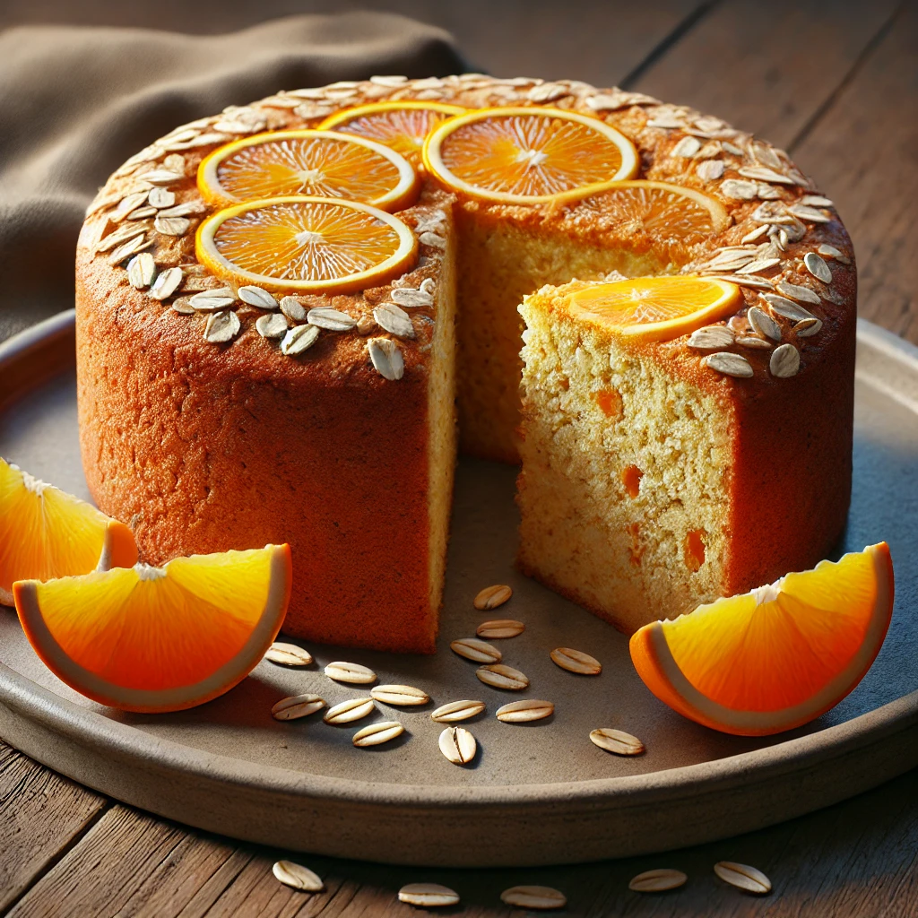 Finom narancsos-zabpelyhes torta sütemények