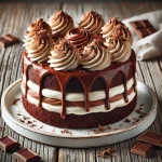 Nutellás mascarpone torta tejszínhabbal és csokoládéforgáccsal díszítve