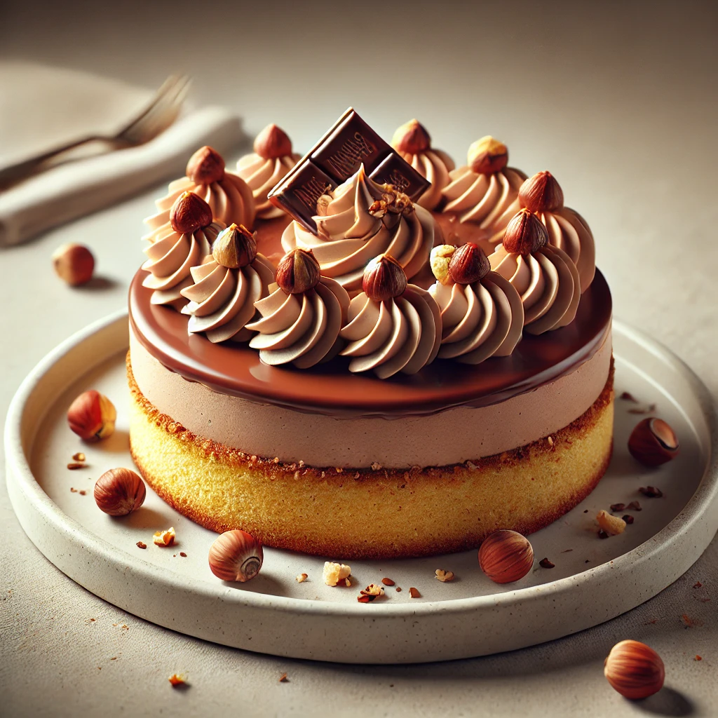 Gazdag Nutellás torta pirított mogyoróval