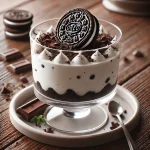 Oreo panna cotta pohárban