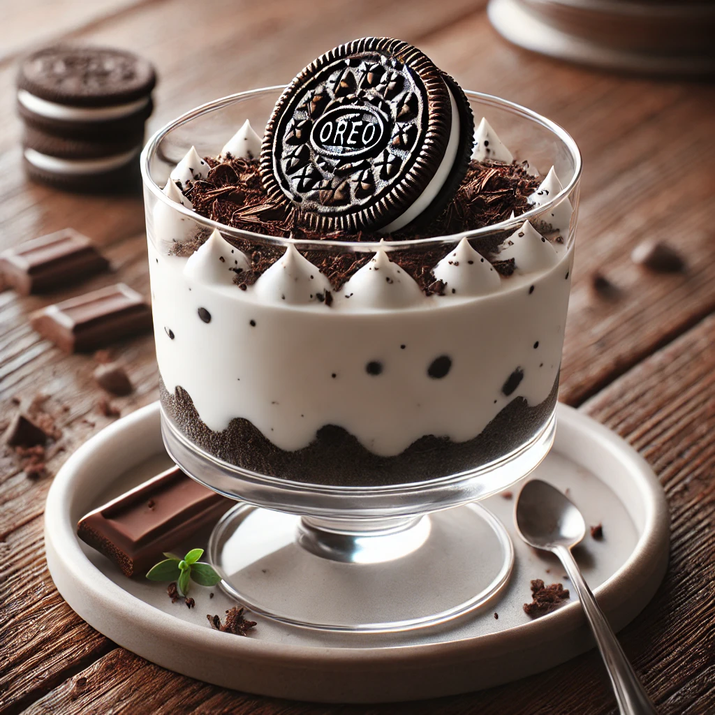 Krémes olasz desszert Oreo keksszel és csokoládéval
